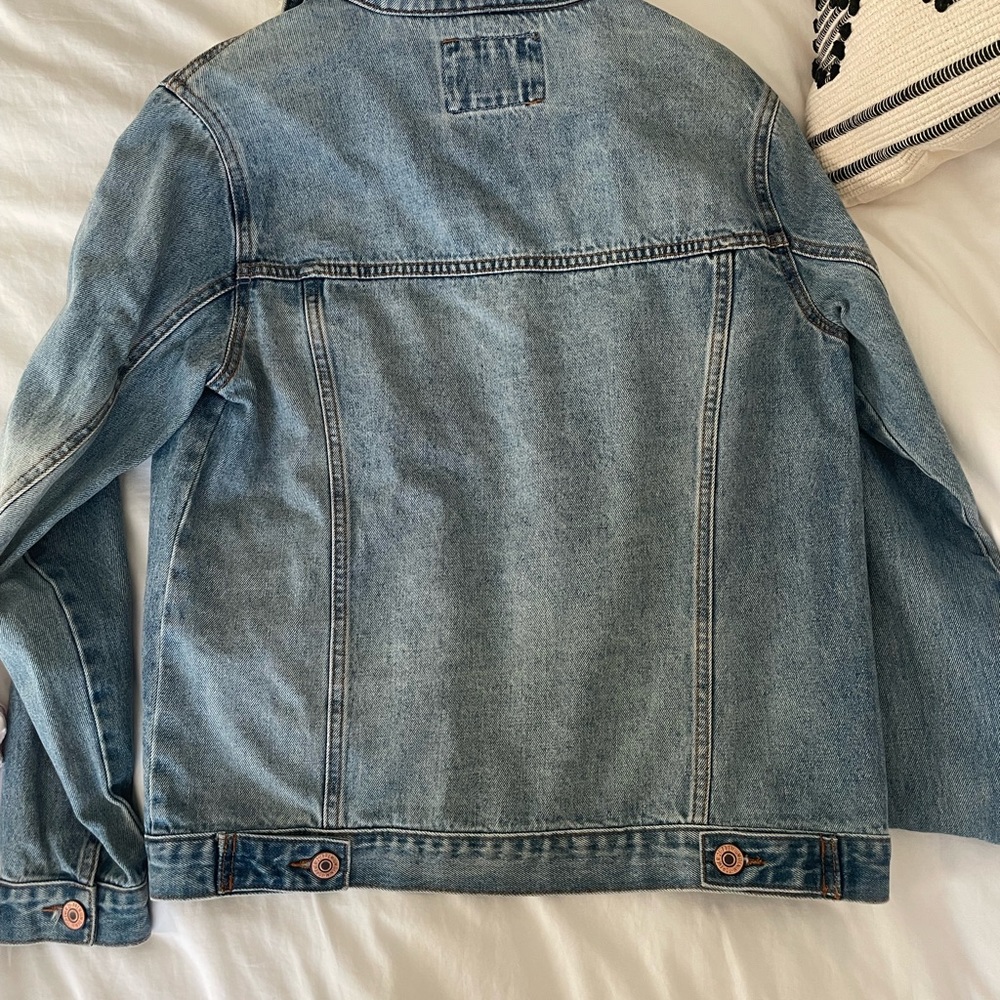 Shearling Collared Jean Jacket - image 3